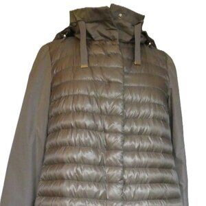 Herno Lightweight Goose Feather Rain Resistant A-Line Jacket w/Hood US 6 EU 42